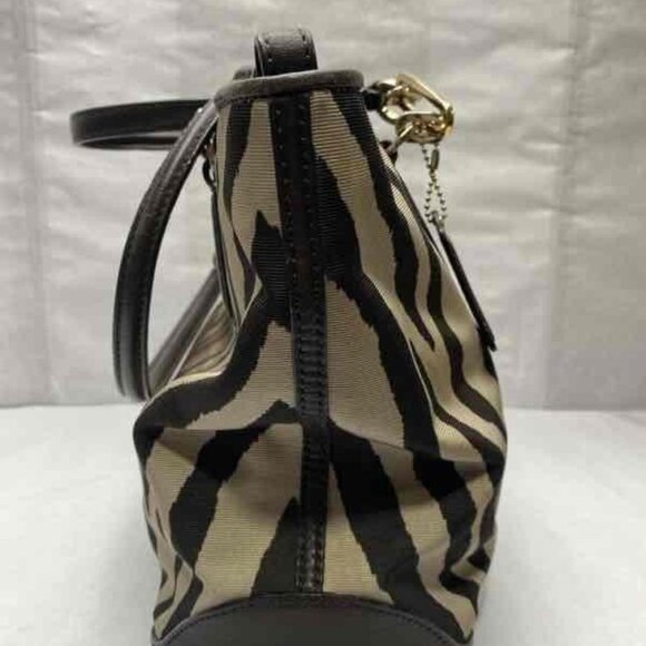 Coach w/COA Madison Eastwest Tote in Zebra Print Fabric - Picture 4 of 14
